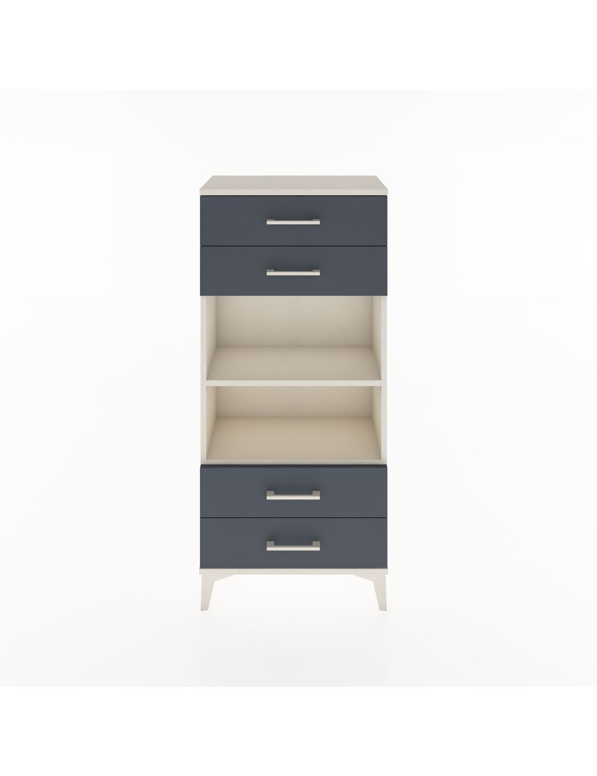 Hyperion Dolap 2 Raflı 4 Çekmeceli 60x44x134 Aytaşı-Antrasit