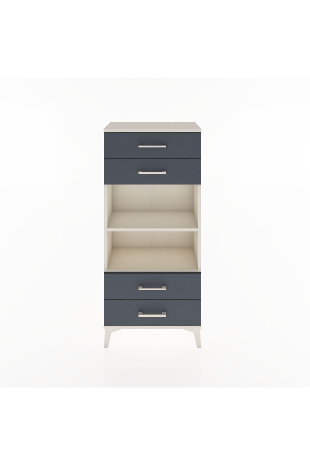 Hyperion Dolap 2 Raflı 4 Çekmeceli 60x44x134 Aytaşı-Antrasit