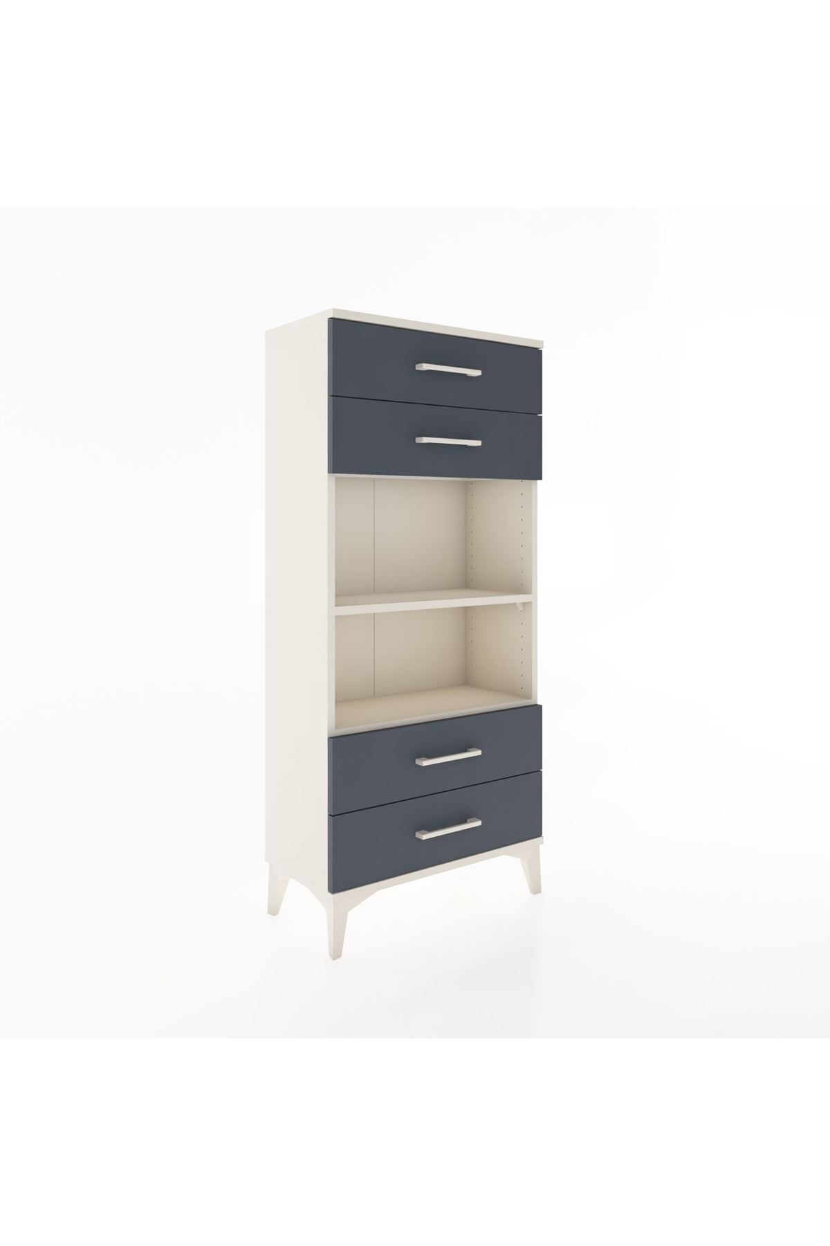 Hyperion Dolap 2 Raflı 4 Çekmeceli 60x44x134 Aytaşı-Antrasit