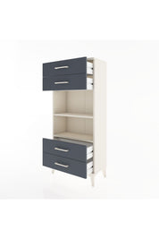Hyperion Dolap 2 Raflı 4 Çekmeceli 60x44x134 Aytaşı-Antrasit