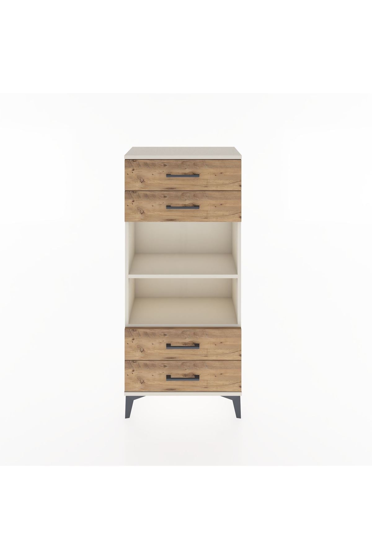 Hyperion Dolap 2 Raflı 4 Çekmeceli 60x44x134 Aytaşı-Çam