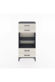 Hyperion Dolap 2 Raflı 4 Çekmeceli 60x44x134 Antrasit-Aytaşı