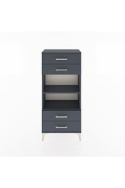 Hyperion Dolap 2 Raflı 4 Çekmeceli 60x44x134 Antrasit-Antrasit