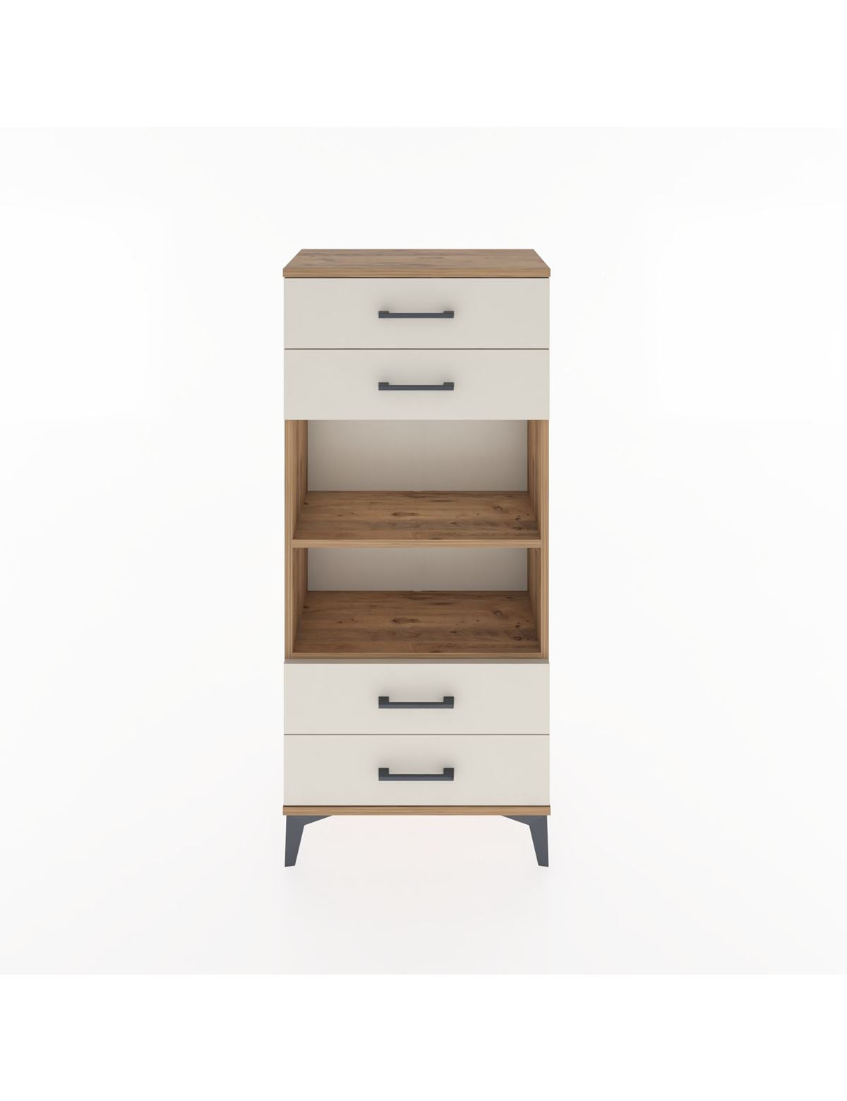 Hyperion Dolap 2 Raflı 4 Çekmeceli 60x44x134 Çam-Aytaşı