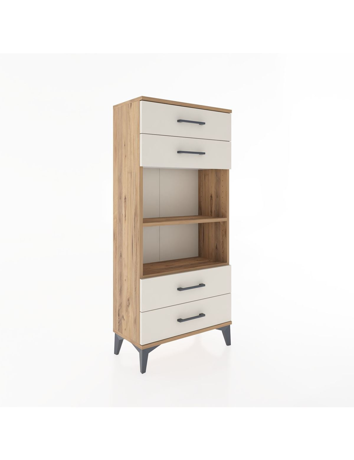 Hyperion Dolap 2 Raflı 4 Çekmeceli 60x44x134 Çam-Aytaşı