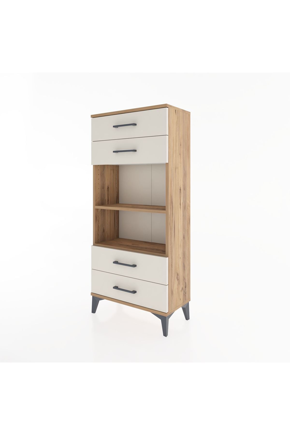 Hyperion Dolap 2 Raflı 4 Çekmeceli 60x44x134 Çam-Aytaşı