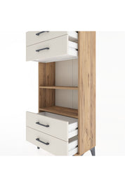Hyperion Dolap 2 Raflı 4 Çekmeceli 60x44x134 Çam-Aytaşı