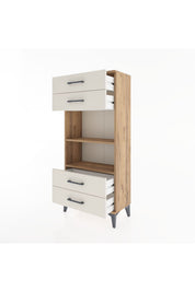 Hyperion Dolap 2 Raflı 4 Çekmeceli 60x44x134 Çam-Aytaşı