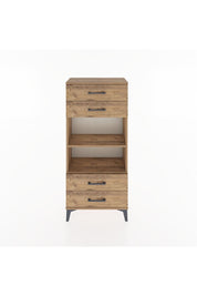 Hyperion Dolap 2 Raflı 4 Çekmeceli 60x44x134 Çam-Çam