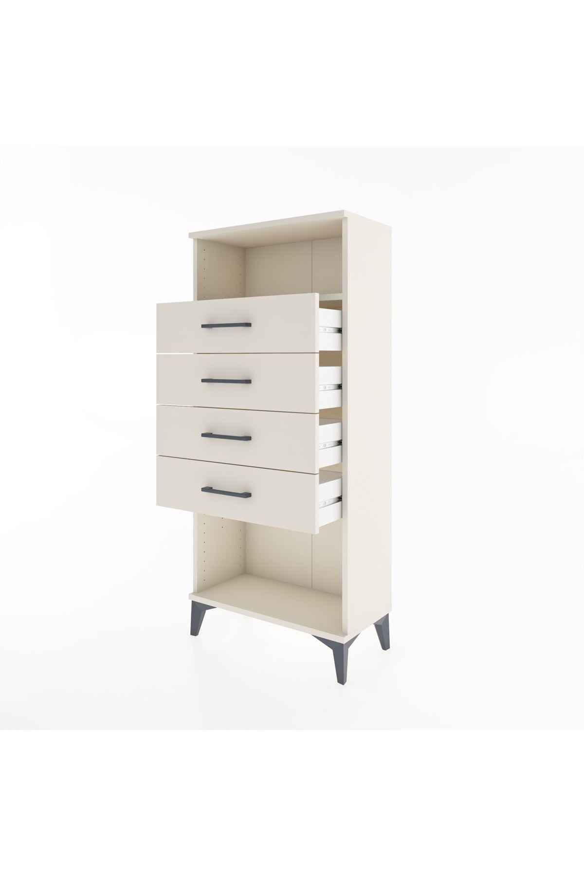 Hyperion Dolap Tek Raflı 4 Çekmeceli 60x44x134 - S50M056V1B