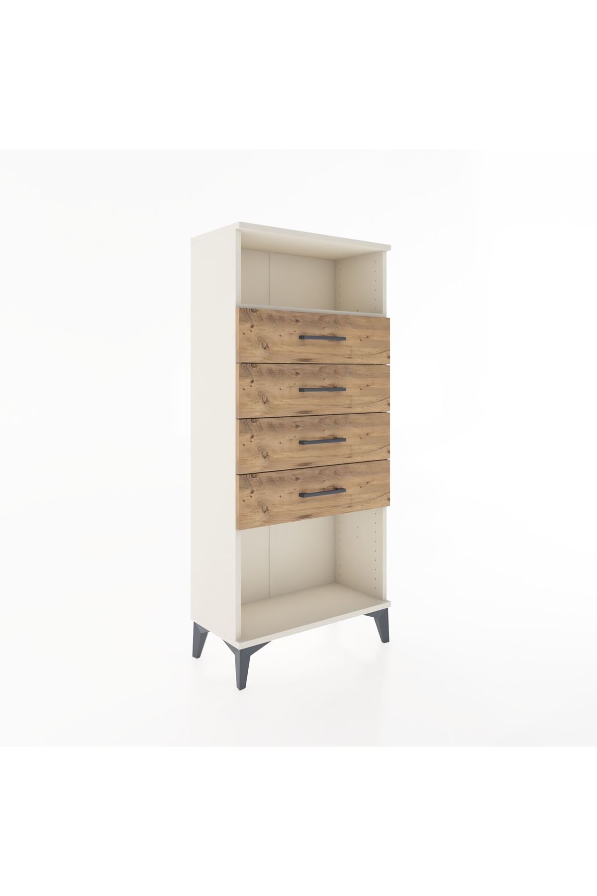 Hyperion Dolap Tek Raflı 4 Çekmeceli 60x44x134 - S50M056V3B