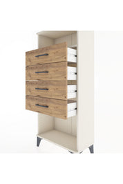 Hyperion Dolap Tek Raflı 4 Çekmeceli 60x44x134 - S50M056V3B