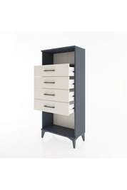 Hyperion Dolap Tek Raflı 4 Çekmeceli 60x44x134 - S50M056V4B