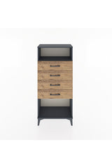 Hyperion Dolap Tek Raflı 4 Çekmeceli 60x44x134