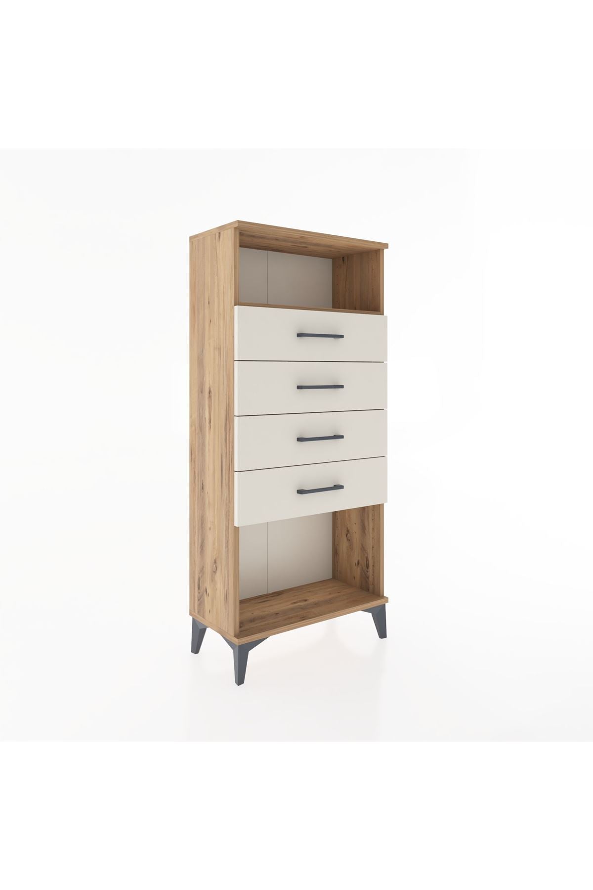 Hyperion Dolap Tek Raflı 4 Çekmeceli 60x44x134 - S50M056V7B