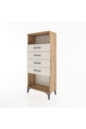 Hyperion Dolap Tek Raflı 4 Çekmeceli 60x44x134 - S50M056V7B