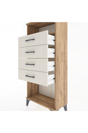 Hyperion Dolap Tek Raflı 4 Çekmeceli 60x44x134 - S50M056V7B