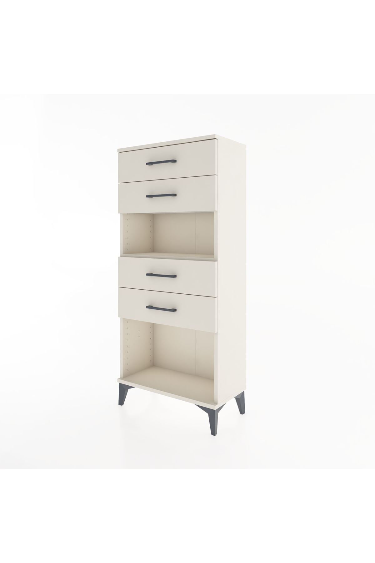 Hyperion Dolap Tek Raflı 4 Çekmeceli 60x44x134 - S50M057V1B