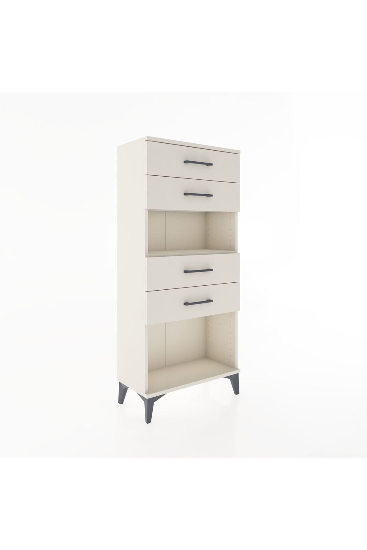 Hyperion Dolap Tek Raflı 4 Çekmeceli 60x44x134 - S50M057V1B
