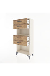 Hyperion Dolap Tek Raflı 4 Çekmeceli 60x44x134 - S50M057V3B