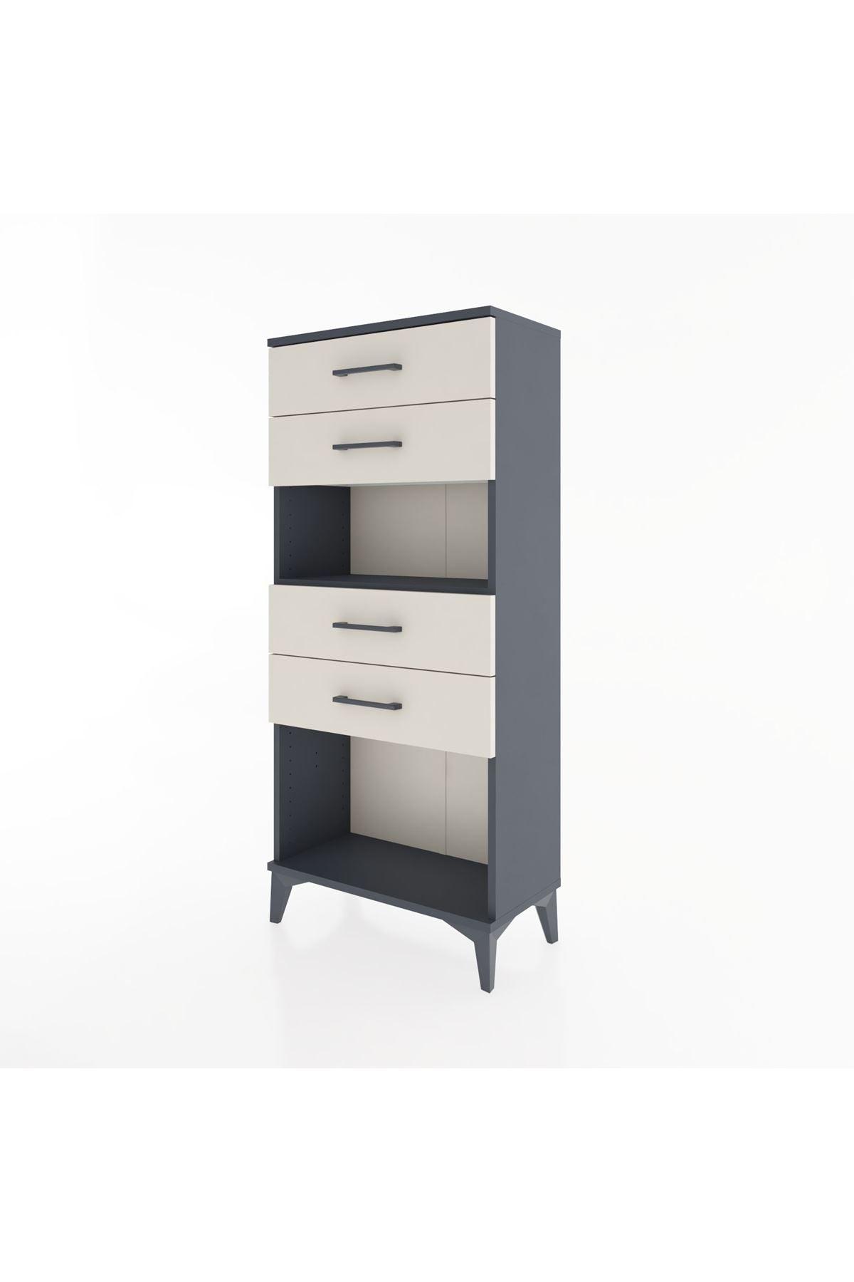 Hyperion Dolap Tek Raflı 4 Çekmeceli 60x44x134 - S50M057V4B