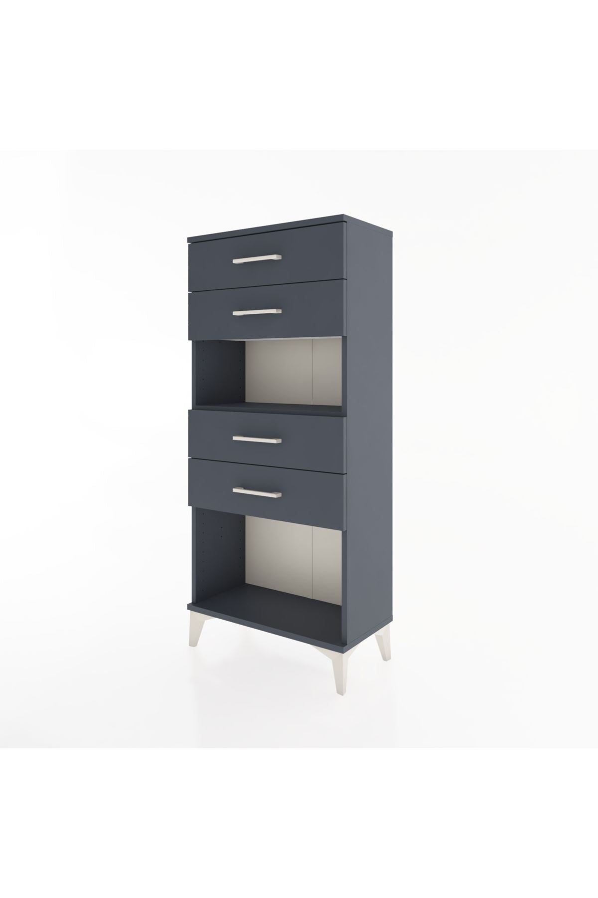 Hyperion Dolap Tek Raflı 4 Çekmeceli 60x44x134 - S50M057V5B