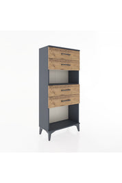 Hyperion Dolap Tek Raflı 4 Çekmeceli 60x44x134 - S50M057V6B
