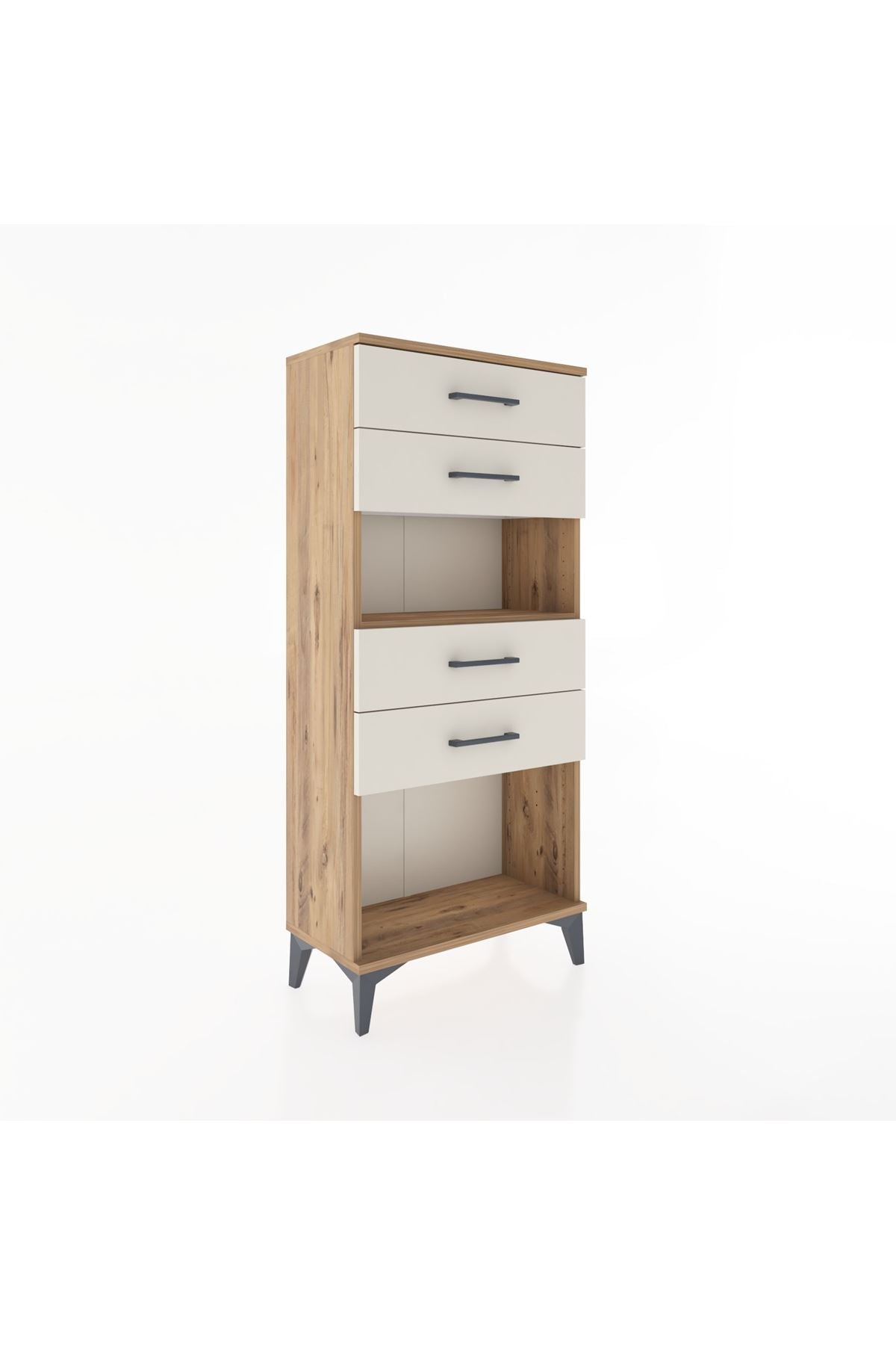 Hyperion Dolap Tek Raflı 4 Çekmeceli 60x44x134 - S50M057V7B
