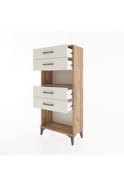 Hyperion Dolap Tek Raflı 4 Çekmeceli 60x44x134 - S50M057V7B