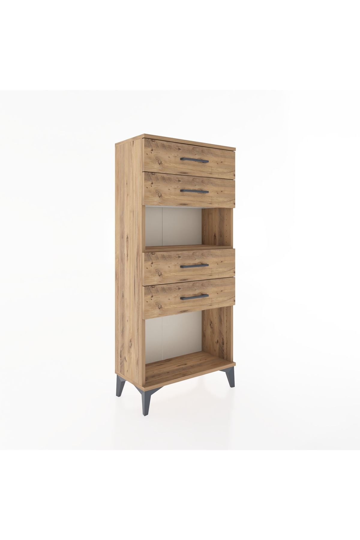 Hyperion Dolap Tek Raflı 4 Çekmeceli 60x44x134 - S50M057V9B