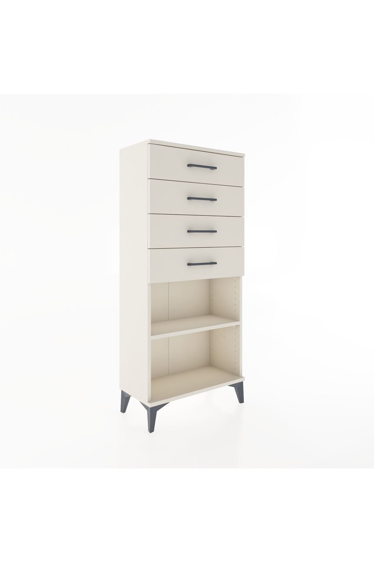 Hyperion Dolap Tek Raflı 4 Çekmeceli 60x44x134 - S50M058V1B