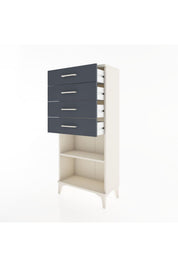 Hyperion Dolap Tek Raflı 4 Çekmeceli 60x44x134 - S50M058V2B