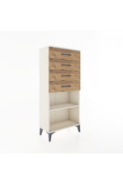 Hyperion Dolap Tek Raflı 4 Çekmeceli 60x44x134 - S50M058V3B