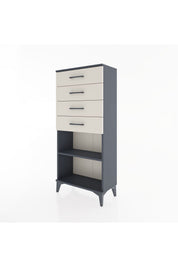 Hyperion Dolap Tek Raflı 4 Çekmeceli 60x44x134 - S50M058V4B
