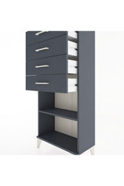 Hyperion Dolap Tek Raflı 4 Çekmeceli 60x44x134 - S50M058V5B