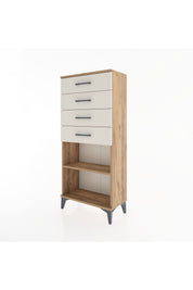 Hyperion Dolap Tek Raflı 4 Çekmeceli 60x44x134 - S50M058V7B