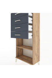 Hyperion Dolap Tek Raflı 4 Çekmeceli 60x44x134 - S50M058V8B