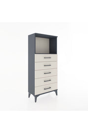 Hyperion Dolap Tek Raflı 5 Çekmeceli 60x44x134 - S50M059V4B