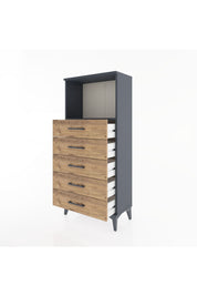 Hyperion Dolap Tek Raflı 5 Çekmeceli 60x44x134 - S50M059V6B
