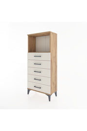 Hyperion Dolap Tek Raflı 5 Çekmeceli 60x44x134 - S50M059V7B
