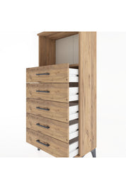 Hyperion Dolap Tek Raflı 5 Çekmeceli 60x44x134 - S50M059V9B