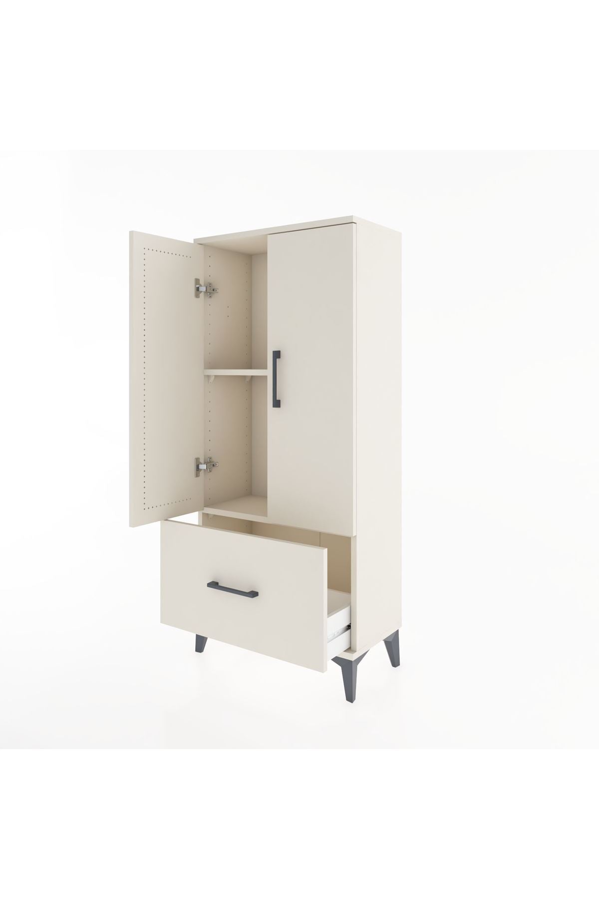 Hyperion Dolap 2 Raflı Tek Çekmeceli 2 Kapaklı 60x44x134 Aytaşı-Aytaşı