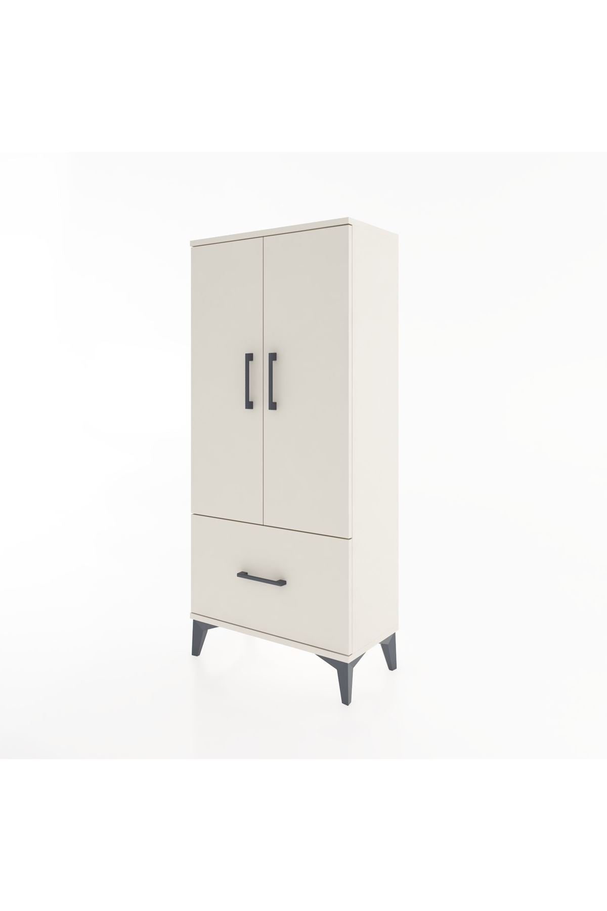 Hyperion Dolap 2 Raflı Tek Çekmeceli 2 Kapaklı 60x44x134 Aytaşı-Aytaşı