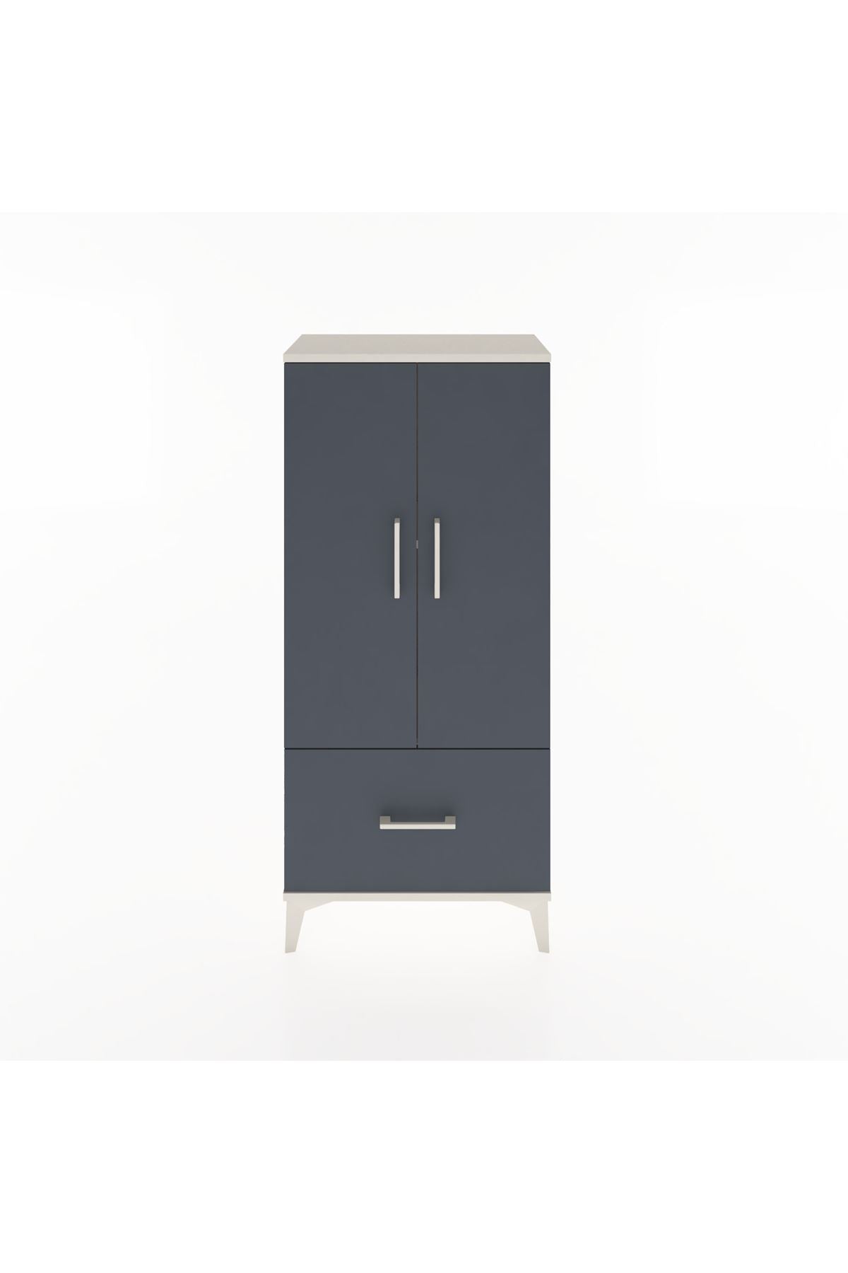 Hyperion Dolap 2 Raflı Tek Çekmeceli 2 Kapaklı 60x44x134 Aytaşı-Antrasit