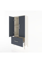 Hyperion Dolap 2 Raflı Tek Çekmeceli 2 Kapaklı 60x44x134 Aytaşı-Antrasit