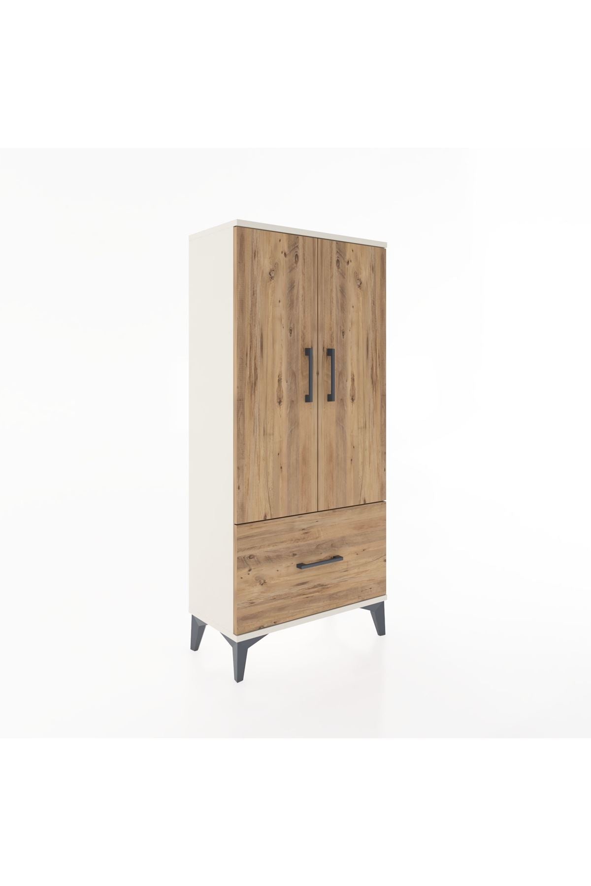 Hyperion Dolap 2 Raflı Tek Çekmeceli 2 Kapaklı 60x44x134 Aytaşı-Çam