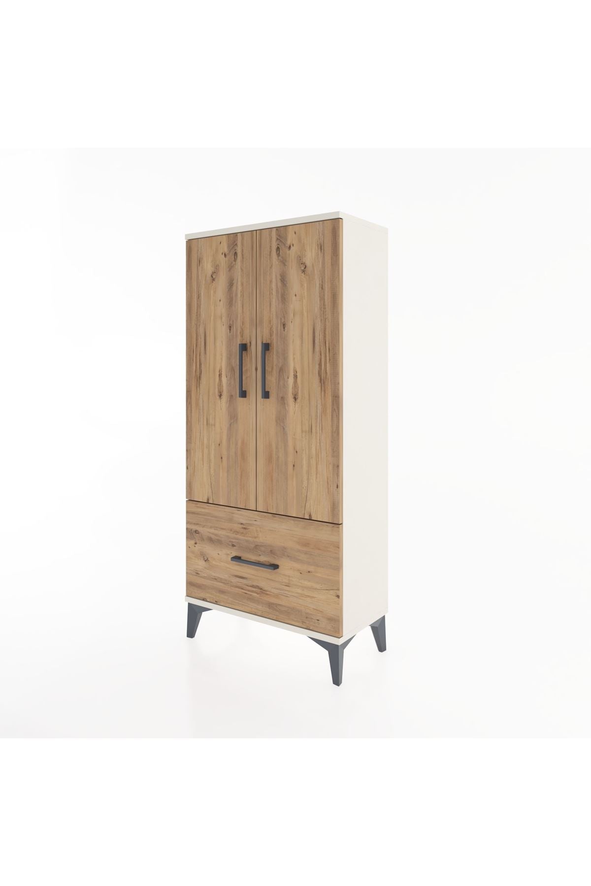 Hyperion Dolap 2 Raflı Tek Çekmeceli 2 Kapaklı 60x44x134 Aytaşı-Çam