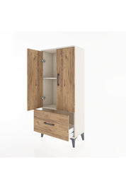 Hyperion Dolap 2 Raflı Tek Çekmeceli 2 Kapaklı 60x44x134 Aytaşı-Çam