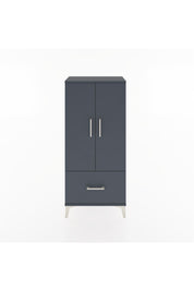 Hyperion Dolap 2 Raflı Tek Çekmeceli 2 Kapaklı 60x44x134 Antrasit-Antrasit