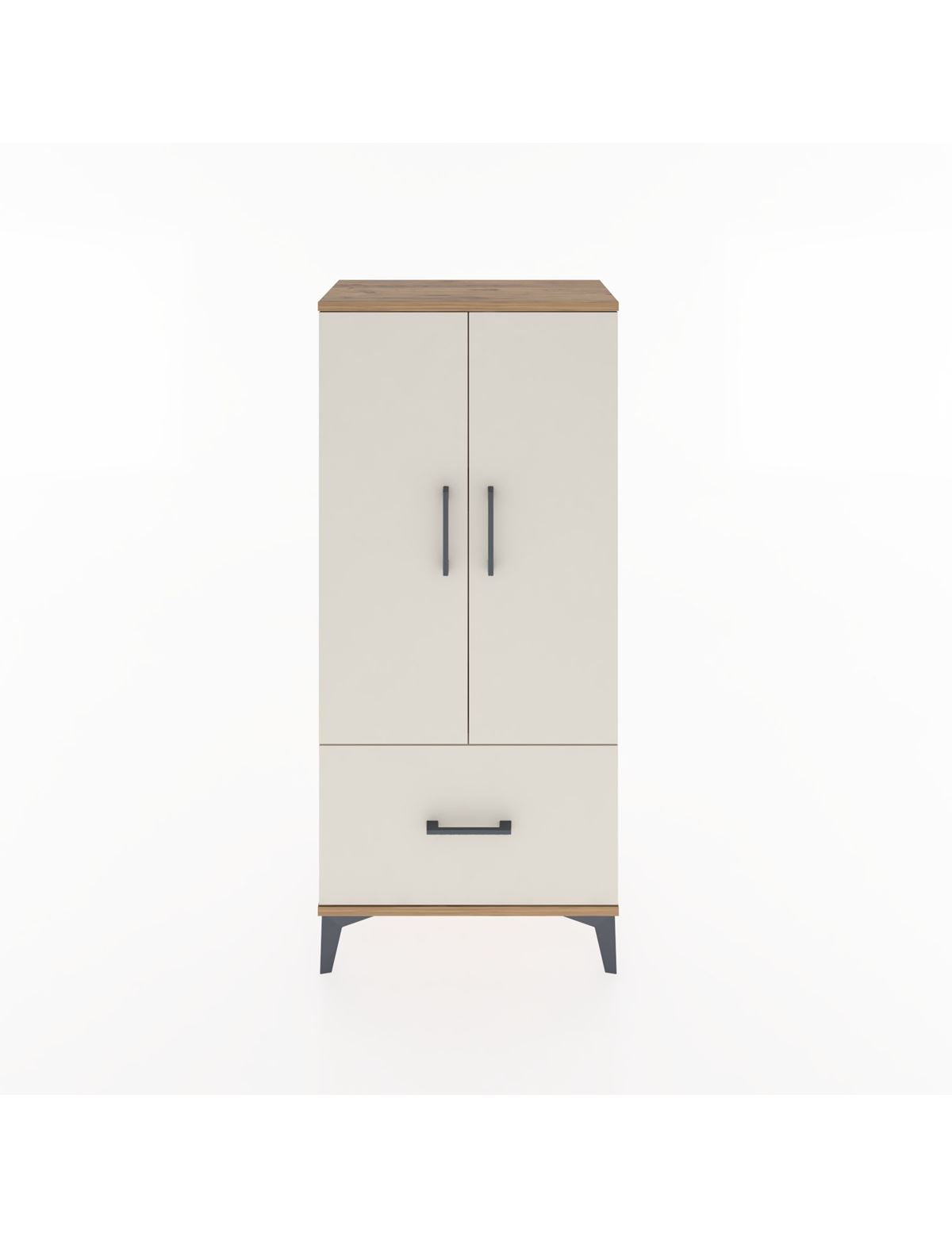 Hyperion Dolap 2 Raflı Tek Çekmeceli 2 Kapaklı 60x44x134 Çam-Aytaşı